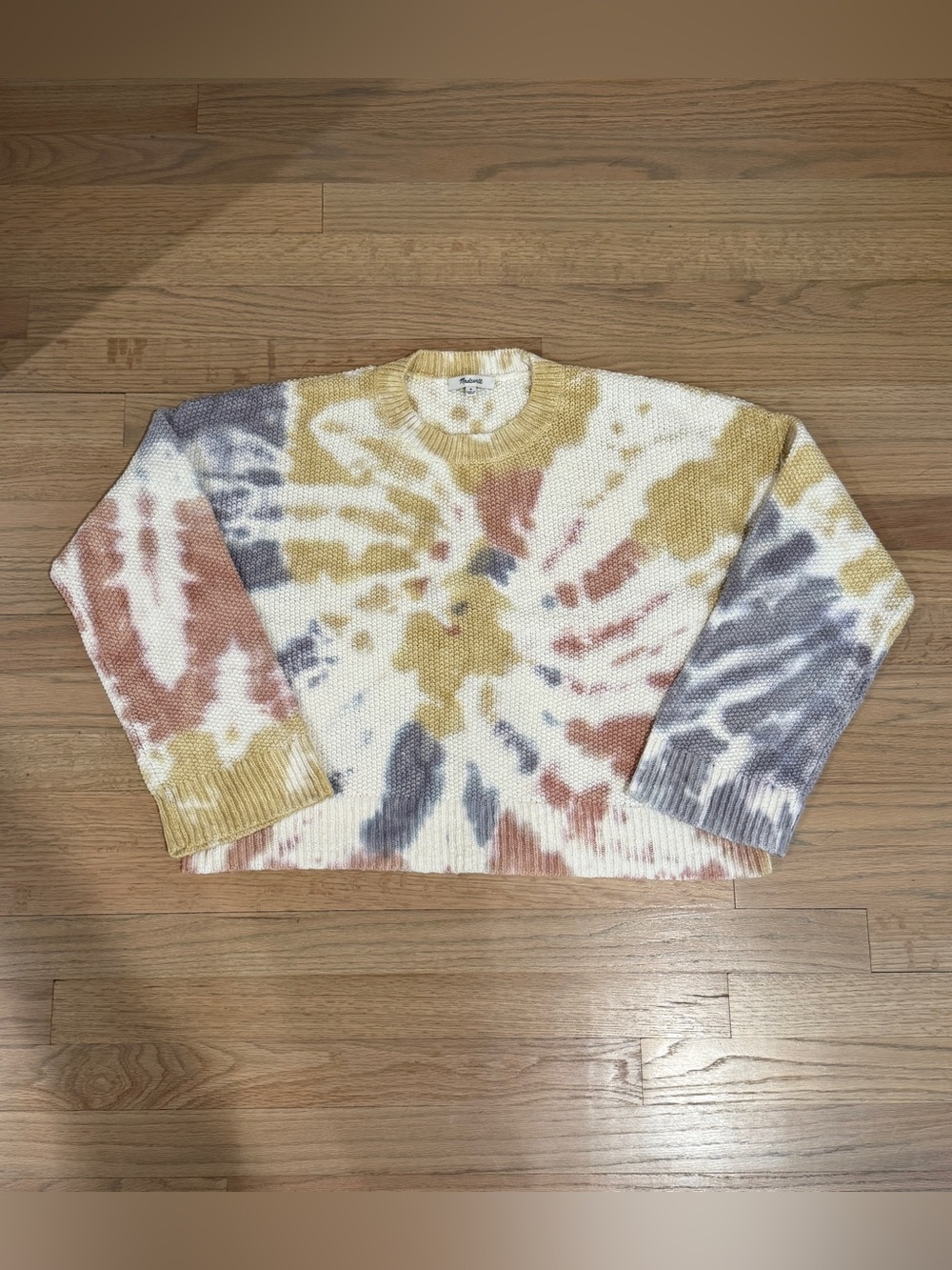 LIKE NEW Madewell Tie-Dye Crewneck Sweater, Size Medium
